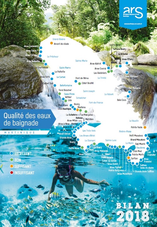 Carte de qualité des eaux de baignade 2018