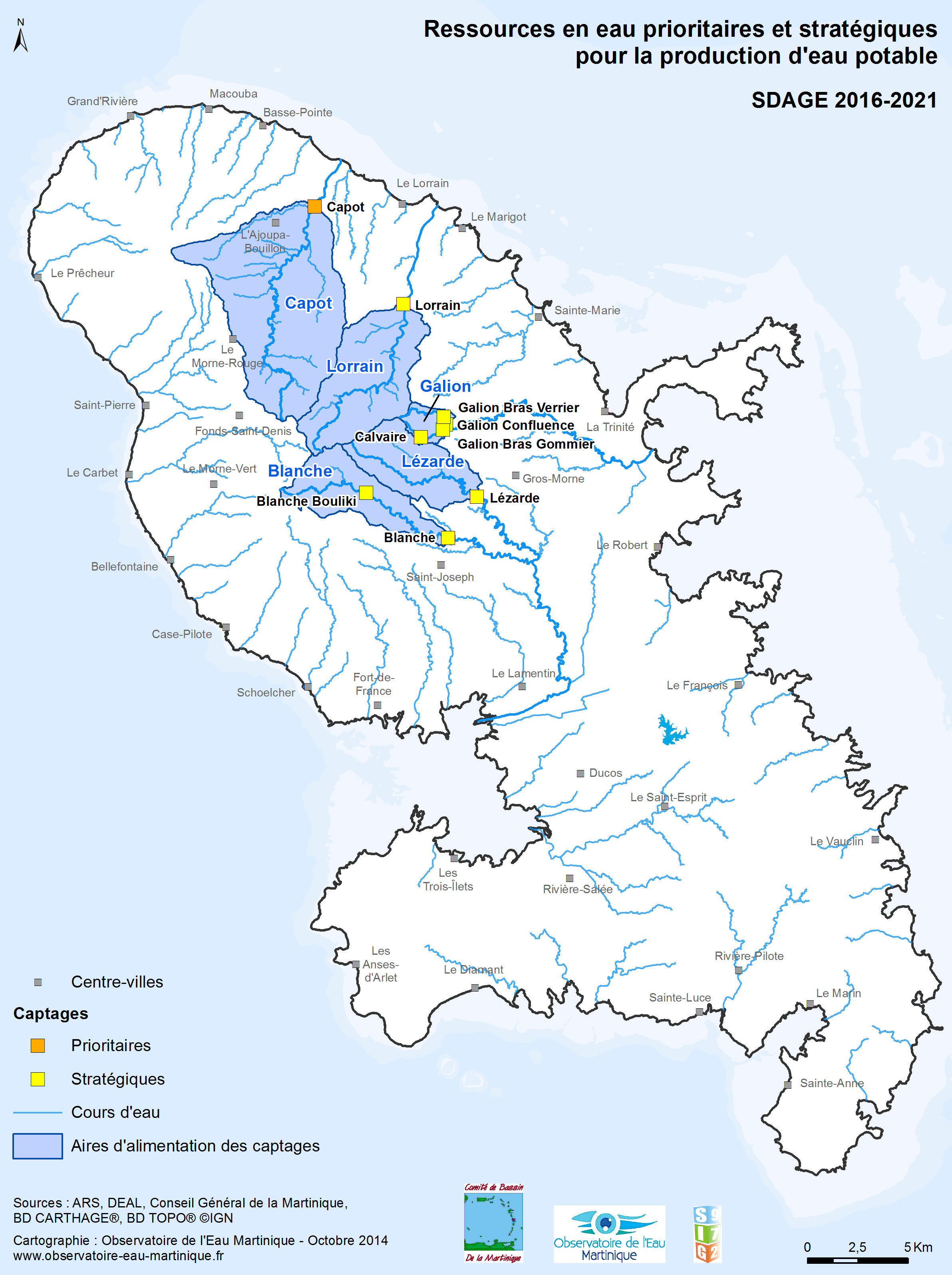 SDAGE 2016-2021 - Ressources en eau prioritaires et stratégiques pour la production d'eau potable
