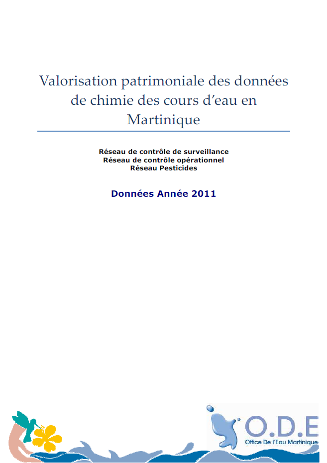 Valorisation patrimoniale des données de chimie des cours d’eau en Martinique - Données 2011