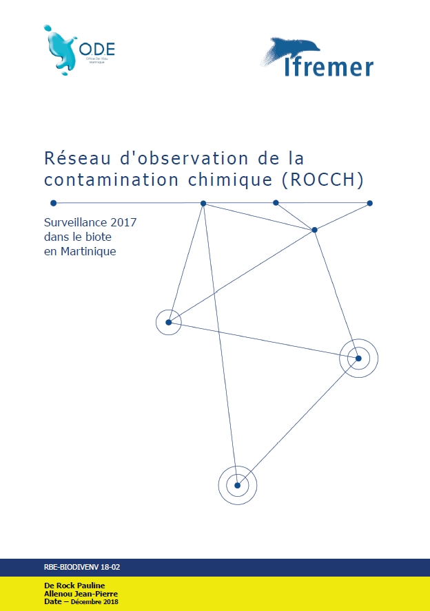 Réseau d'observation de la contamination chimique (ROCCH) - Surveillance 2017 dans le biote en Martinique