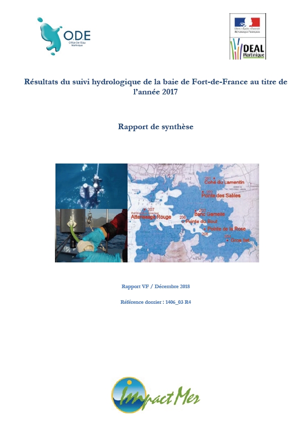 Résultats du suivi hydrologique de la baie de Fort-de-France au titre de l’année 2017