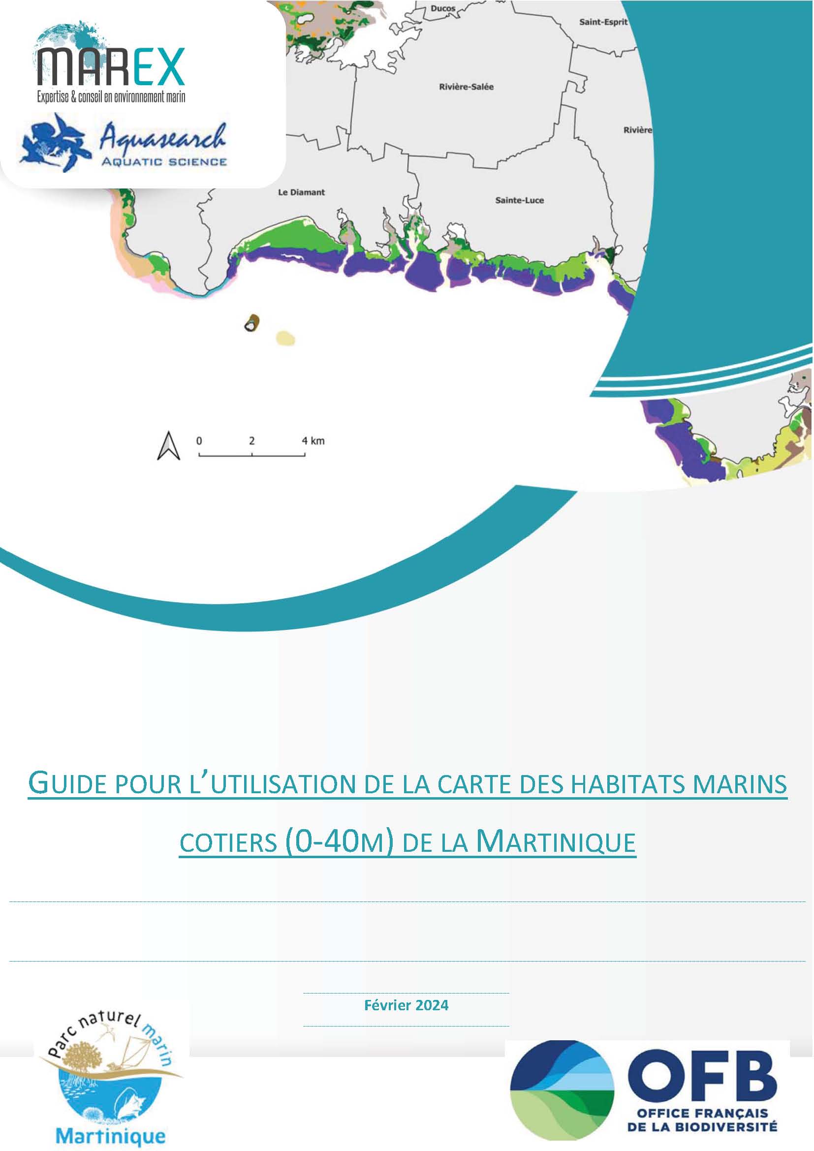 Guide pur l’utilisation de la carte des habitats marins côtiers (0-40m) de la Martinique.
