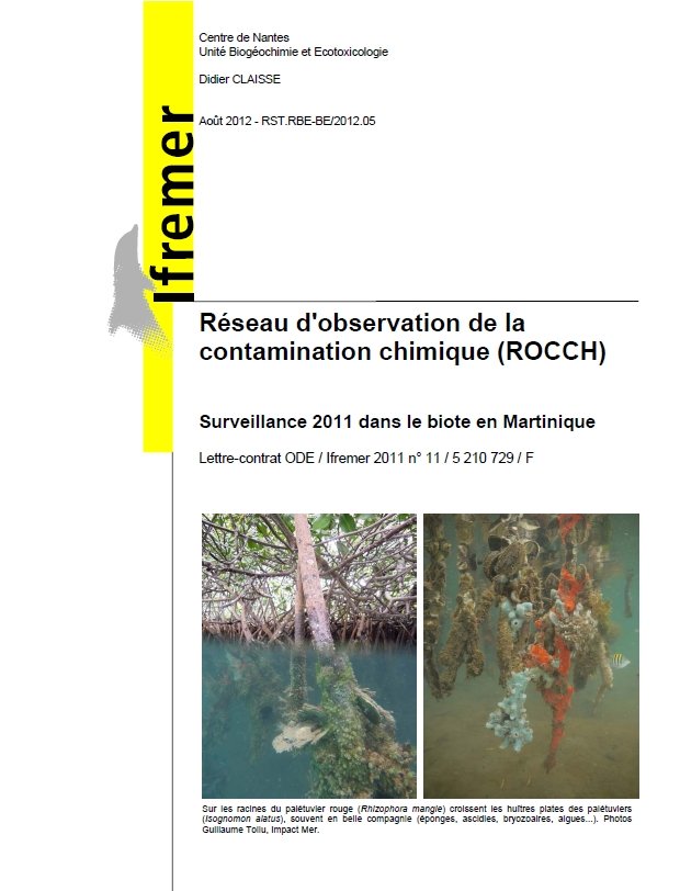 Réseau d'observation de la contamination chimique (ROCCH) - 2011