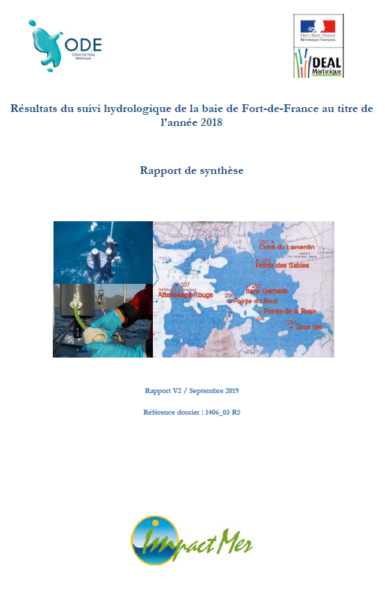 Résultats du suivi hydrologique de la baie de Fort-de-France au titre de l’année 2018