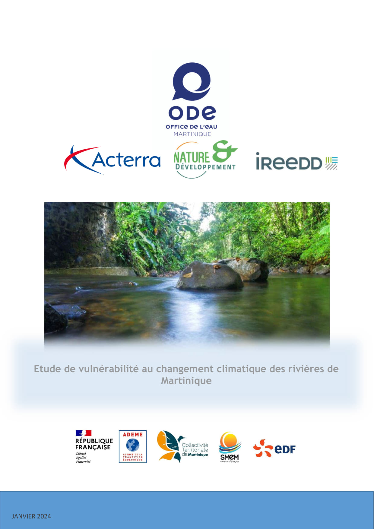 Etude de vulnérabilité au changement climatique des rivières de Martinique