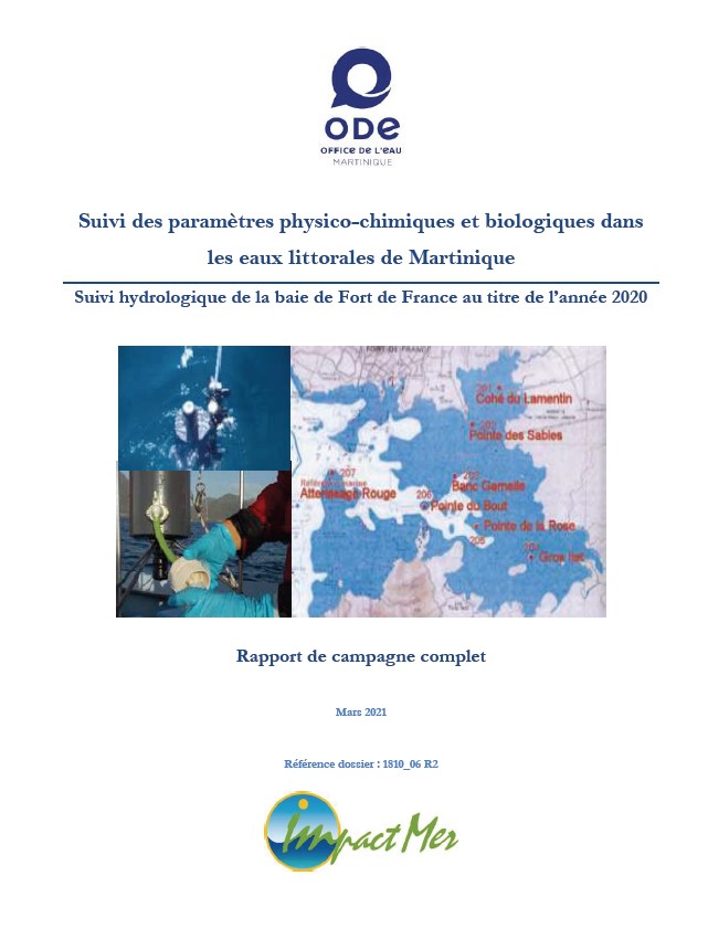 Suivi hydrologique de la baie de Fort de France au titre de l’année 2020 - Rapport de campagne complet